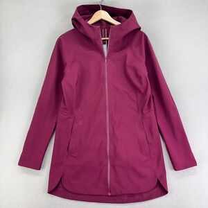 Lululemon Glyde Along Softshell Jacket‎ Womens 6 in Deep Ruby Full Zip Hooded